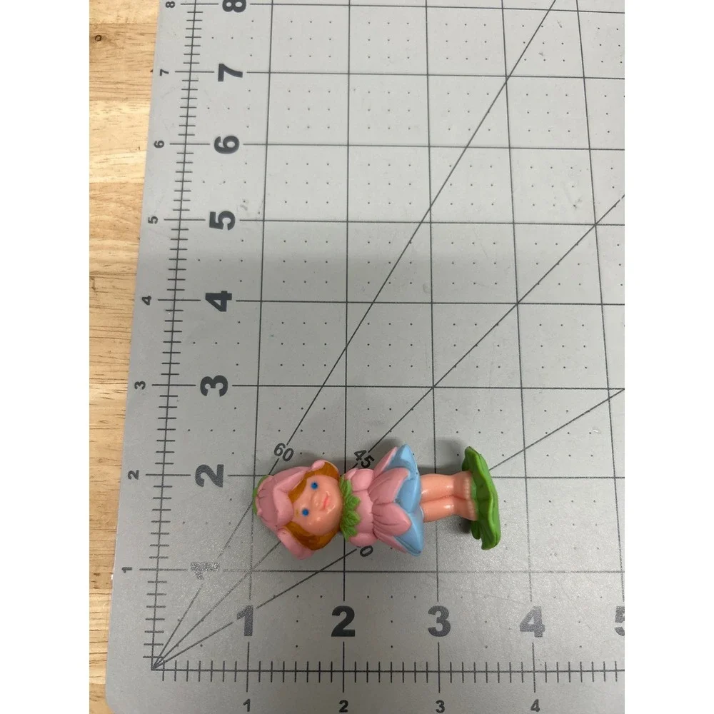 Vintage Avon Tulip Pixie Figurine Lily Pad PVC Miniature Cake Topper 1983